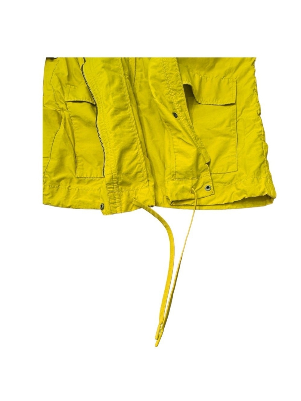 Eileen Fisher Light Organic Cotton Nylon Jacket Hooded Yellow Women’s Size S - Picture 8 of 11